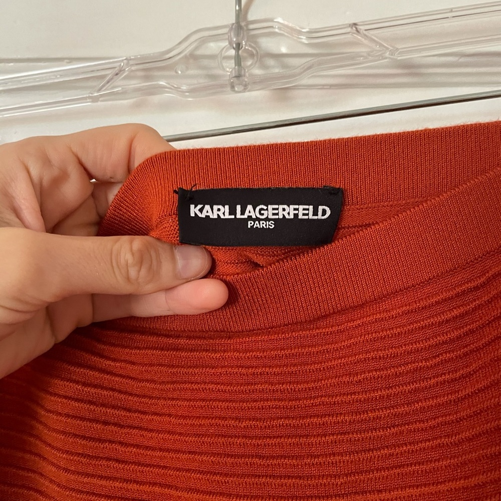 Karl Lagerfeld Ribbed Midi skirt
